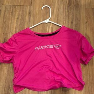 Nike Women's Bright Pink Crop Top